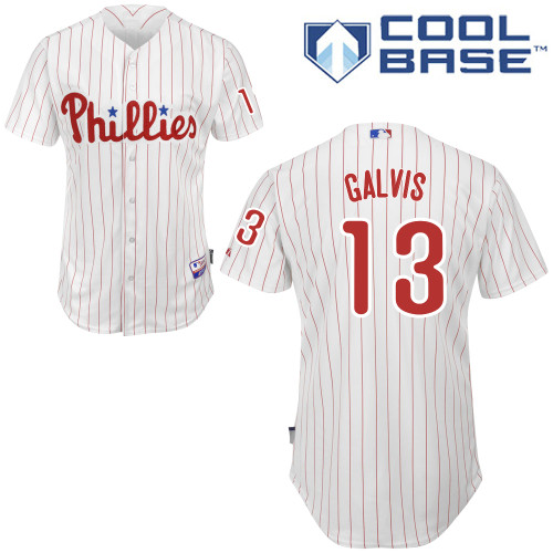 Freddy Galvis #13 MLB Jersey-Philadelphia Phillies Men's Authentic Home White Cool Base Baseball Jersey